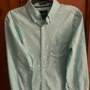 Boys American Eagle Long-Sleeve Button-Down Shirt
